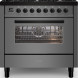 Ilve L096WMP/GRD fornuis grijs - 90 cm. breed