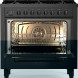 ILVE gasfornuis mat zwart L096WSCM3/MGD met multifunctionele elektrische oven