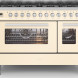 Ilve L128WMP/AW fornuis antiek wit - 120 cm. breed