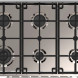 Branderopstelling met centrale wok en symmetrisch geplaatste gasbranders