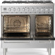 ILVE LD096WSCM3/SS gasfornuis van 90 cm breed in roestvrijstaal met dubbele oven