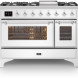 Ilve M12FDNE3/WH fornuis - wit - 120 cm. breed