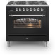 Ilve P096NE3/BK fornuis - zwart - 90 cm. breed