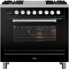 Ilve P09FWE3/BK fornuis zwart - 90 cm. breed