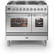 Ilve PD096NE3/SS fornuis rvs - 90 cm. breed