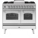 Ilve PD10FNE3/SS fornuis rvs - 100 cm. breed