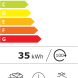 De Inventum VWM1010W heeft een energieklasse A label