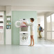 De Miele WTV512 is geschikt voor plaatsing tussen een Miele wasmachine en droger