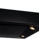 Novy 7642 eiland afzuigkap - zwart - 90 cm. breed