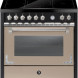 Modieus STEEL X9F‑5FIW sabbia inductiefornuis met multifunctionele oven en afzuiging