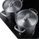 Links op de Samsung NZ64K5747BK kan een grote pan maar ook gewoon twee pannen geplaatst worden