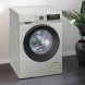 Siemens WG44G2FXNL wasmachine - grijs - 9 kg , Zilver inox