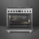 SMEG B91GMXNLK2 gasfornuis met energieklasse A en geventileerde oven