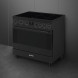 De Smeg C9IMN2 is een strak inductie fornuis welke versterkt wordt door de mat zwarte kleur