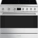 De Smeg C9IMX2 is een 90 cm. breed inductie fornuis in het roestvrijstaal