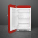 Smeg FAB10HLRD6 retor jaren 50 koelkast - rood - linksdraaiend
