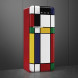 Smeg FAB28RDMC6 retro jaren 50 koelkast - multicolor - Rietveld - rechtsdraaiend