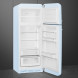 Smeg FAB30RPB6 retro jaren 50 koelkast - pastel blauw