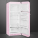 Smeg FAB30RPK6 retro jaren 50 koelkast - roze