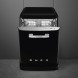 Smeg LVFABBL3 vrijstaande retro jaren 50 vaatwasser - zwart