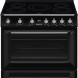 SMEG fornuis inductie TR90IMBL zwart glanzend Victoria design 90 cm breed