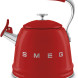 Smeg WKF01RD fluitketel - jaren 50 - rood