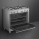 Vrijstaand SMEG CX91GMXNLK fornuis met wokbrander 4.0 kW en 115 liter oveninhoud