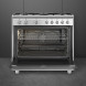 RVS SMEG fornuis CX91GMXNLK met multifunctionele oven en Vapor Clean