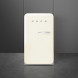 Foto van de SMEG tafelmodel koelkast FAB10HLCR5 uitgevoerd met linkdraaiende deur. 