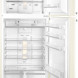 Het interieur van de Smeg FAB50RCR5 koelkast crème