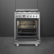 Smeg SNLK61MX9 gas fornuis - roestvrijstaal - 60 cm. breed