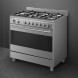 Smeg SNLK916MFX9 gas fornuis - roestvrijstaal - 90 cm. breed