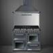 Smeg TR4110IGR inductie fornuis - lei grijs - 110 cm. breed