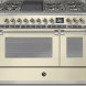 Steel AQ12SF-4BM Ascot gas fornuis - combi-stoomoven - 120 cm