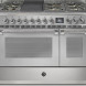 Steel AQ12SF-6B Ascot gas fornuis - combi-stoomoven - 120 cm.