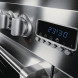 Foto van de grote knoppen op de Steel G10FF-6W rvs fornuis