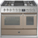 Steel GQ10SF-4M fornuis met combi-stoomoven en mega wok - 100 cm breed