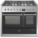 Steel GQ10SF-4M fornuis met combi-stoomoven en mega wok - 100 cm breed