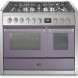 Steel GQ10SF-4M fornuis met combi-stoomoven en mega wok - 100 cm breed
