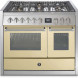 Steel GQ10SF-4M fornuis met combi-stoomoven en mega wok - 100 cm breed