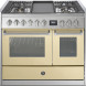 Steel GQ10SF-4T fornuis met combi-stoomoven en frytop - 100 cm breed