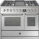 Steel GQ10SF-4T fornuis met combi-stoomoven en frytop - 100 cm breed
