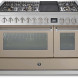 Steel GQ12SF-4BM rvs fornuis met combi-stoomoven - 120 cm breed