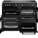 Moderne Stoves Richmond 100 ZLS DX zwart met vier ovens en AirFry functie