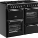 Fornuis met vier ovens, AirFry-functie en PowerWok – Stoves Richmond 110 DF zwart