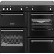 Stoves Richmond 110 ZLS DX zwart inductie fornuis met vier ovens en flexzone kookplaat