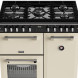 Vijfpits gaskookplaat Stoves Richmond 90 DF creme met 4kW PowerWok