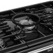 Detail van 5-pits gaskookplaat met 4 kW PowerWok van Stoves Richmond