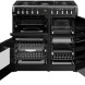 Stoves Richmond 90 DF DX zwart - Fornuis met 3 ovens en 174 liter inhoud