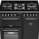 Stoves Richmond 90 DF zwart fornuis met PowerWok 4kW gasbrander